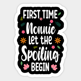 time nonnie let and flowers Sticker